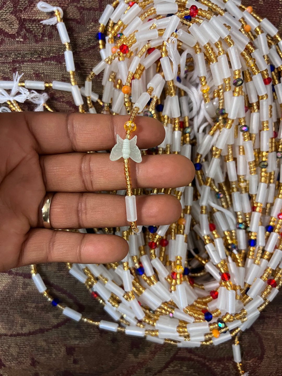 Ghana Waist Beads With Butterfly Ghanaian Waist Beads Design