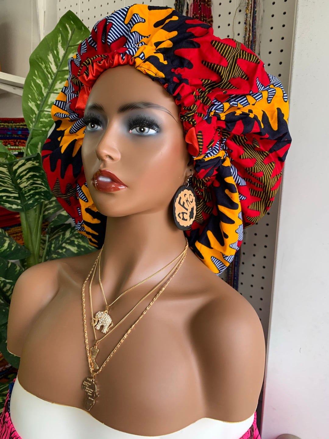 African print reversible hair bonnets - K.D.Kollections Store